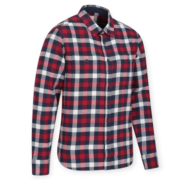 Mountain Warehouse Lumberjack  Flannel Navy Red Plaid Button Down XXL - Picture 1 of 11